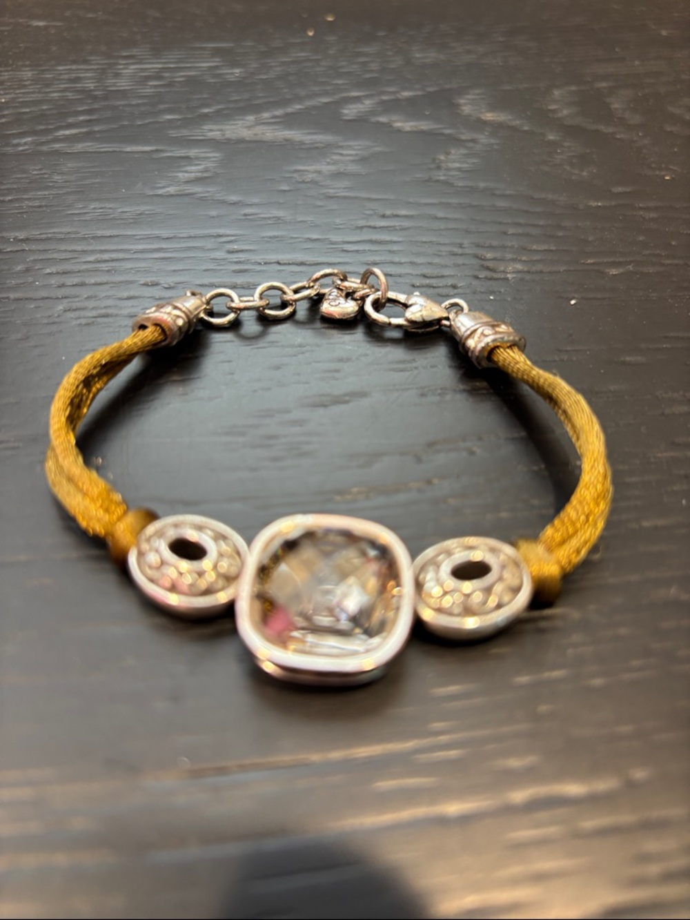 Brighton Silver Bracelet with Clear Gem